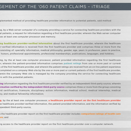 Infringement Patent Claims